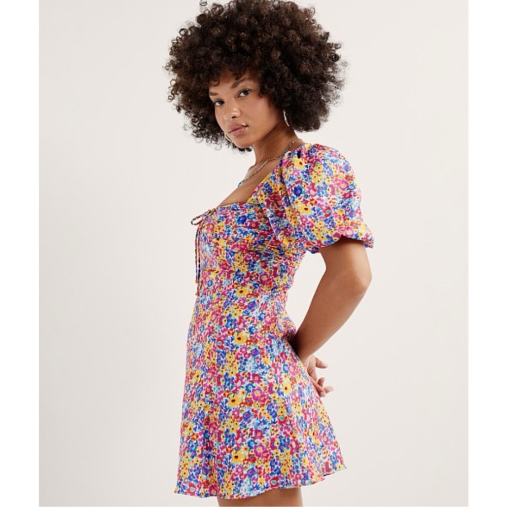 For Love & Lemons Blue Dizzy Floral Dress S‎ $249